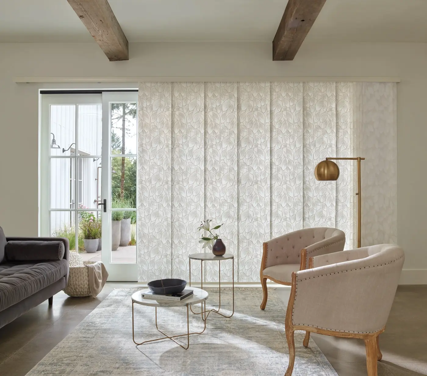 Hunter Douglas Skyline gliding window panels in Sibley, IA